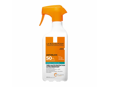 La Roche Posay Anthelios Family Spray SPF50+, Αντηλιακό Σπρέι Πολύ Υψηλής Προστασίας, για Όλη την Οικογένεια, 300ml