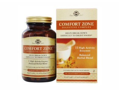Solgar comfort zone digestive complex, Συμπλήρωμα Διατροφής για τη Ρύθμιση του Πεπτικού, 90veg.caps