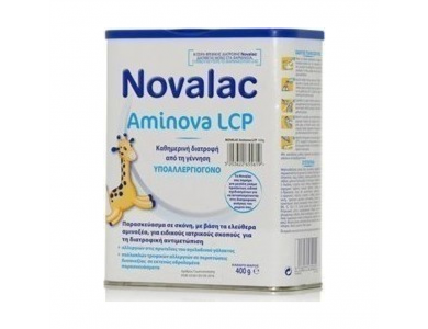 Novalac Aminova LCP Υποαλλεργιογόνο παρασκεύασμα σε σκόνη, 400gr