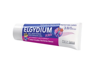 Elgydium Kids1000 ppm 2y+ Red Berries, Παιδική Οδοντόκρεμα με Γεύση Κόκκινων Φρούτων, 50ml