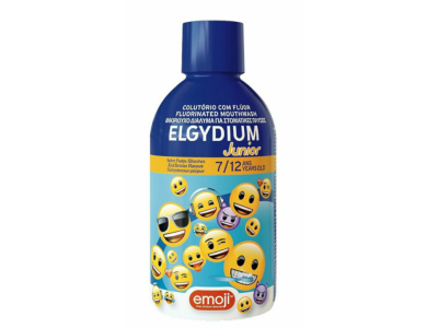 Elgydium Junior Emoji 250ppm, Στοματικό Διάλυμα με Γεύση Κόκκινα Μούρα 7y+, 500ml