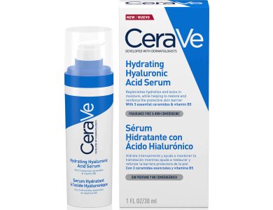 CeraVe Hydrating Hyaluronic Acid Serum Ορός Eνυδάτωσης Προσώπου με Yαλουρονικό Oξύ & 3 Aπαραίτητα Ceramides, 30ml