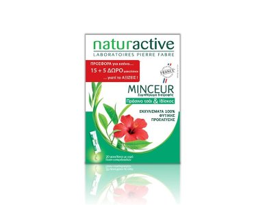 Naturactive Laboratoires Minceur Promo (-15%), Πράσινο Τσάι & Ιβίσκος 15+5 Δώρο, 20sachs