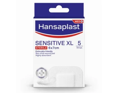 Hansaplast Αποστειρωμένα Αυτοκόλλητα Επιθέματα Med+ Sensitive XL 7x6cm, 5τμχ