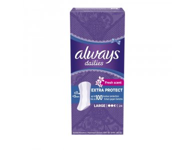Always Dailies Extra Protect Fresh Cent Large Σερβιετάκια 24τμχ