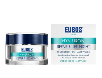 Eubos Hyaluron Repair Filler Night, Κρέμα Νύχτας με Υαλουρονικό Οξύ, 50ml