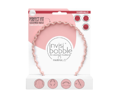 Invisibobble Hairhalo Pink Sparkle, Στέκα Μαλλιών με Διακριτικά Στρας, 1τμχ