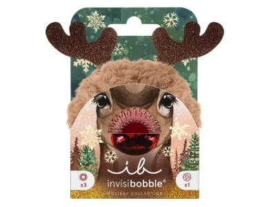 Invisibobble Λαστιχάκια Μαλλιών Red Nose Reindeer Κόκκινο, 4τμχ