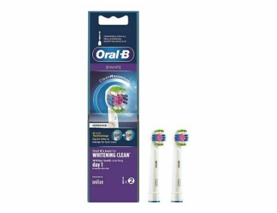 Oral B 3D White Clean Maximiser, Ανταλλακτικές Κεφαλές για Ηλεκτρική Οδοντόβουρτσα, 2τμχ