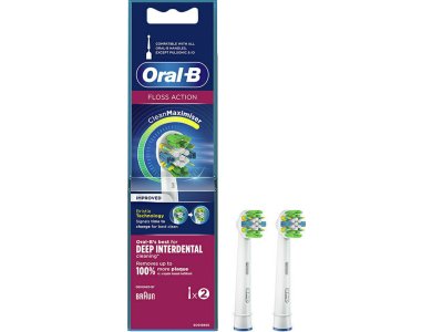Oral-B Floss Action Ανταλλακτικές Κεφαλές Ηλεκτρικής Οδοντόβουρτσας 2 Τμχ