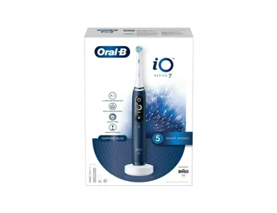 Oral-B iO Series 7 Magnetic Sapphire Blue Ηλεκτρική Οδοντόβουρτσα και Θήκη Ταξιδίου σε Μπλε Χρώμα, 1 τμχ
