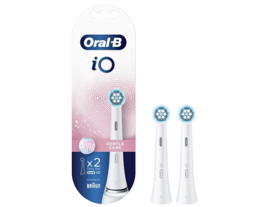 Oral-B iO Gentle Care White, Ανταλλακτικές Κεφαλές για Ηλεκτρική Οδοντόβουρτσα 319870, 2τμχ