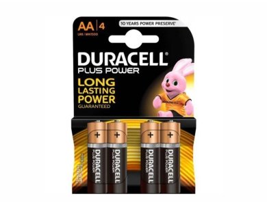 Duracell Plus Power Alkaline AA 1.5V LR6, Αλκαλικές Μπαταρίες, 4τμχ