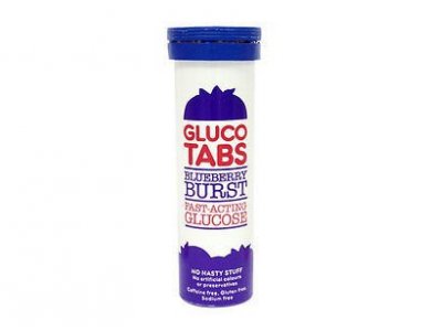 GlucoTabs ταμπλέτες υπογλυκαιμίας με Γεύση Μούρο, 10 ταμπλέτες