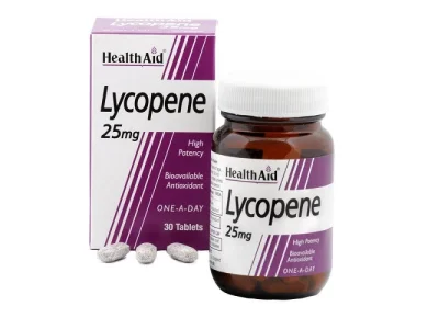 Health Aid Lycopene 25mg Συμπλήρωμα Διατροφής με Λυκοπένιο για την Καλή Υγεία του Οργανισμού & την Υποστήριξη του Προστάτη, 30tabs