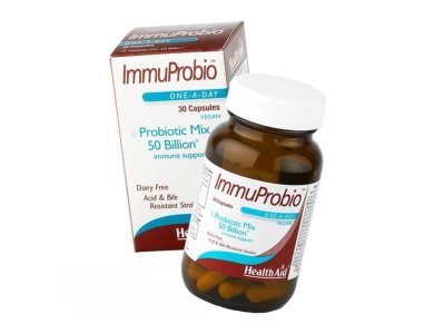 Health Aid Immuprobio 50Billion, Συμπλήρωμα Διατροφής με Πολυστελεχικά Προβιοτικά & Πρεβιοτικά, 30caps