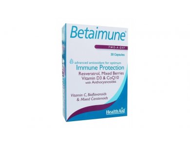 Health Aid Betaimune Two-a-Day Ενίσχυση & Προστασία του Ανοσοποιητικού με Αντιοξειδωτική Δράση, 30caps