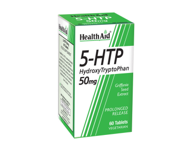 Health Aid 5-HTP L-5 Hydroxytryptophan 50mg, Συμπλήρωμα Διατροφής για Διάθεση, Άγχος & Αϋπνίες, 60tabs