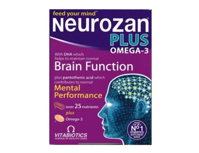 Vitabiotics Neurozan Plus Omega- 3 Συμπλήρωμα Διατροφής που Ενισχύει την Εγκεφαλική Λειτουργία, 28 δισκία & 28 κάψουλες