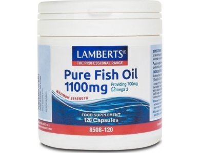 Lamberts Pure Fish Oil 1100MG (EPA) Ωμέγα 3 για τη Διατήρηση της Υγείας της Καρδιάς & της Κινητικότητας των Αρθρώσεων, 120caps