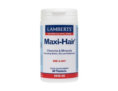 Lamberts MAXI HAIR New Formula για την Υγεία & την Εμφάνιση του Δέρματος & της Τρίχας, 60tabs