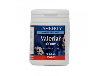 Lamberts Valerian 1600MG έχει Καταπραϋντικές & Ηρεμιστικές Ιδιότητες, 60 tabs