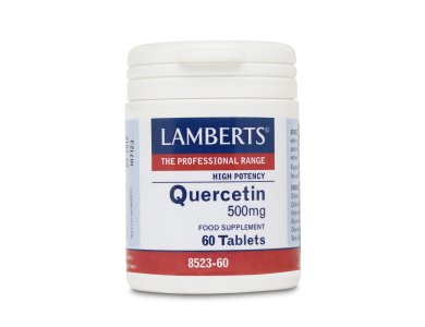 Lamberts Quercetin 500mg, Ισχυρή Αντιοξειδωτική Δράση, Αναστέλλει την Παραγωγή Ισταμίνης, 60tabs