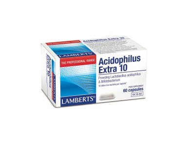 LAMBERTS Acidophilus Extra 10, Προβιοτικό Σκεύασμα για την Καλή Υγεία του Πεπτικού & Ανοσοποιητικού Συστήματος, 60caps