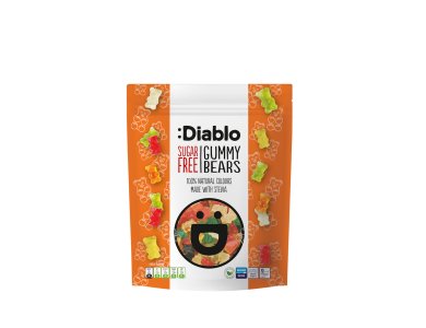 Diablo Stevia Gummy Bears Sugar Free Jelly Bears, Ζελεδάκια αρκουδάκια Χωρίς Ζάχαρη, 75gr
