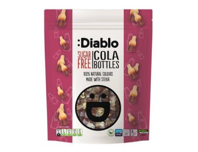 Diablo Sugar Free Gummy Cola bottles, Ζελεδάκια με Γεύση Cola Χωρίς Ζάχαρη, 75gr