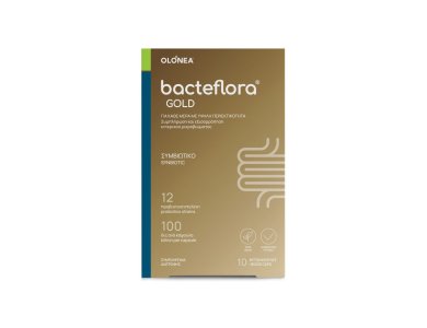 Olonea BacteFlora Gold Συμβιωτικό για την Υγεία & Ομαλή Λειτουργία του Εντέρου, 10vcaps