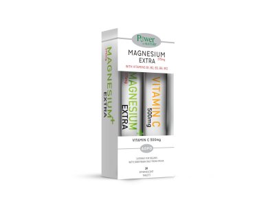 Power Of Nature Magnesium Extra 375mg & Vitamin C 500mg, 20 eff. tabs