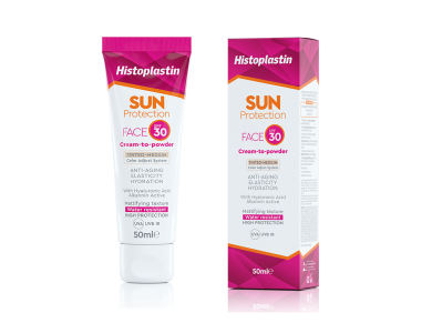 Histoplastin Sun Protection Tinted Face Cream to Powder Medium SPF30 Αντηλιακή Κρέμα Προσώπου με Χρώμα για Καθημερινή Χρήση, 50ml