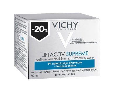 Vichy Liftactiv Supreme Anti-Wrinkle Cream Dry to Very Dry SkinPromo -20%, Αντιρυτιδική & Συσφικτική Κρέμα Προσώπου για Ξηρή / Πολύ Ξηρή Επιδερμίδα, 50ml