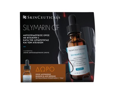 SkinCeuticals Promo Silymarin CF Aντιοξειδωτικός Ορός Με Βιταμίνη C Και Σιλυμαρίνη, 30ml + Δώρο Blemish & Age Defense Ορός Διόρθωσης, 15ml