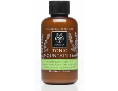 Apivita Tonic Mountain Tea Ενυδατική Lotion Σώματος με Άρωμα Πράσινο Τσάι 75ml
