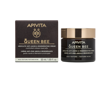 Apivita Queen Bee Κρέμα Απόλυτης Αντιγήρανσης Πλούσιας Υφής με Βασιλικό Πολτό Ελεγχόμενης Αποδέσμευσης 50ml