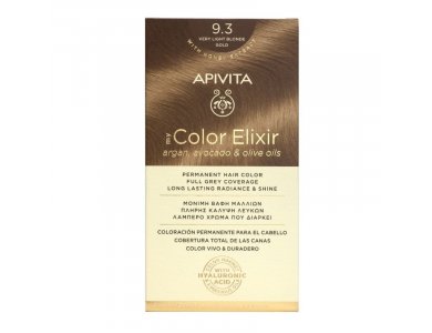 Apivita My Color Elixir Βαφή Μαλλιών, 9.3 (Ξανθό Πολύ Ανοιχτό Χρυσό)