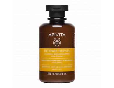 Apivita Nourish & Repair Shampoo with Olive & Honey, Σαμπουάν Θρέψης και Επανόρθωσης με Ελιά και Μέλι, 250ml