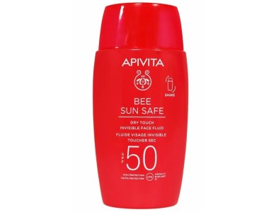 Apivita Bee Sun Safe Dry Touch Invisible Face Fluid SPF50 με Θαλάσσια Φύκη και Πρόπολη, 50ml