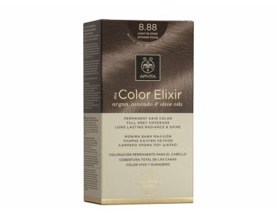 Apivita My Color Elixir Permanent Hair Color, Μόνιμη Βαφή Μαλλιών  8.88 Ξανθό Ανοιχτό Έντονο, Promo -20%, 1τμχ