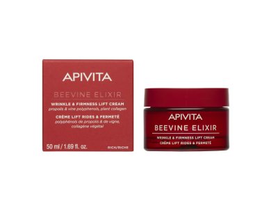 Apivita Beevine Elixir Wrinkle & Firmness Lift Cream Rich Texture Αντιρυτιδική Κρέμα Ημέρας Πλούσιας Υφής, 50ml