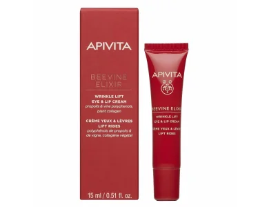 Apivita Beevine Elixir Wrinkle Lift Eye & Lip Cream Αντιρυτιδική Κρέμα Ματιών & Χειλιών, 15ml
