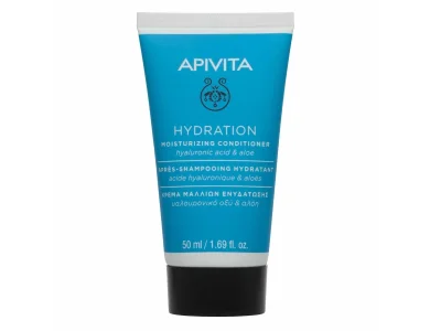 Apivita Hydration Moisturizing Conditioner Κρέμα Μαλλιών Ενυδάτωσης με Υαλουρονικό Οξύ & Αλόη, 50ml