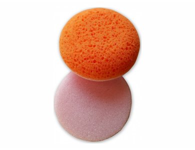 Beauty Spring Synthetic Sponge (466), Συνθετικό Στρογγυλό Σφουγγάρι Μπάνιου για Μασάζ Πορτοκαλί, 1τμχ