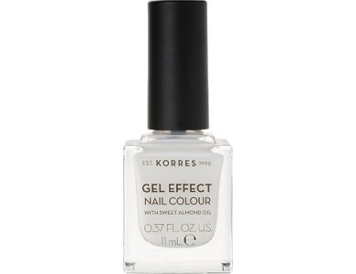 Korres Gel Effect Nail Colour No.2 Porcelain White Βερνίκι Νυχιών, 11ml