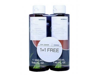 Korres PROMO PACK Renewing Body Cleanser Mint Tea Αφρόλουτρο Gel Πράσινο Τσάι, 1+1Δώρο, 2x250ml
