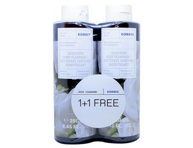 Korres PROMO PACK White Blossom Shower Gel Αφρόλουτρο με Λευκά Άνθη, 1+1 ΔΩΡΟ, 2x250ml