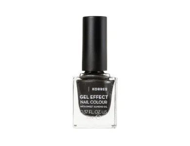 KORRES Gel Effect Nail Colour with Sweet Almond Oil Βερνίκι Νυχιών No 96 Moonstone Grey, 11ml