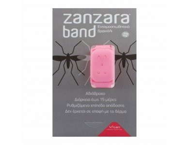 Vican Zanzara Band Εντομοαπωθητικό Βραχιόλι (S/M) Pink, 1τμχ